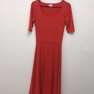 Red lularoe maxi dress
